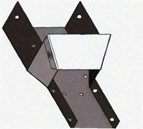 Лоток переходной замковый ЛПЗ 500х85-100х40 УХЛ1 горячее цинкование, S1,5