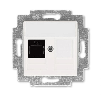 Levit Механизм розетки комп. СУ RJ45 cat.5 . жемчуг IP20 ABB
