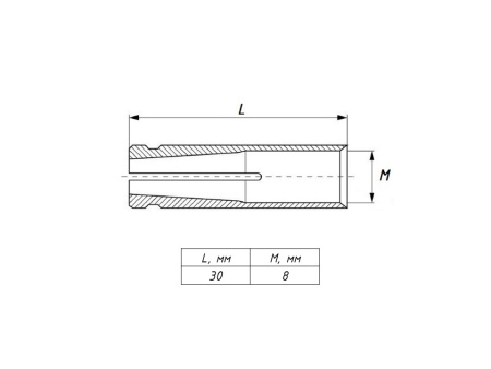 Анкер латунный забивной М8 EKF