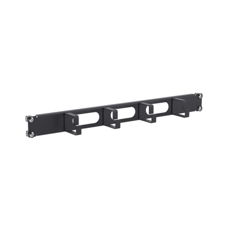 Кабельный органайзер 4 кольца с отверстиями, 1U для 19" IT-корпусов, RAL9005 DKC