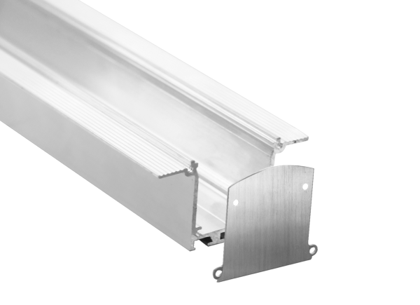 Donel встраиваемый алюминиевый профиль под шпаклевку, 40х76х3000. Цвет: Серебро,Серия:DN8ALE