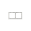 Рамка пластиковая Voltum S70 на 2 поста, (белый матовый)