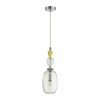 Подвес E14 1*40W 4893/1B BIZET хром/раноцветн./керамика/стекло ODEON LIGHT