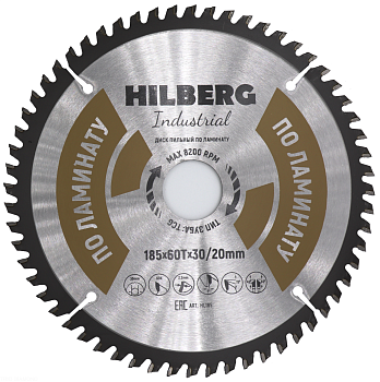 Диск пильный Industrial Ламинат 185*30/20*60Т HL185 Hilberg