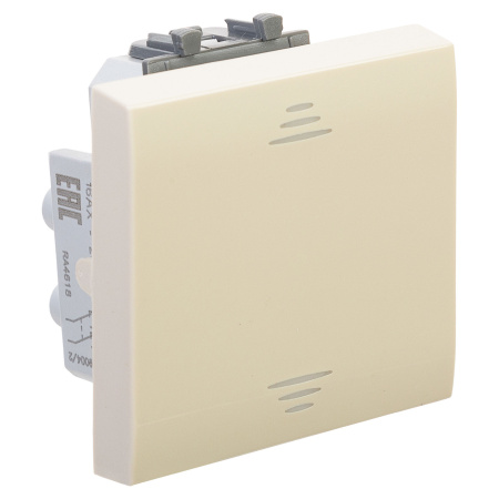 Перекрестный переключатель одноклавишный модульный, "Avanti", "Ванильная дымка", 2 модуля DKC