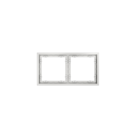 Рамка пластиковая Voltum S70 на 2 поста, (белый матовый)