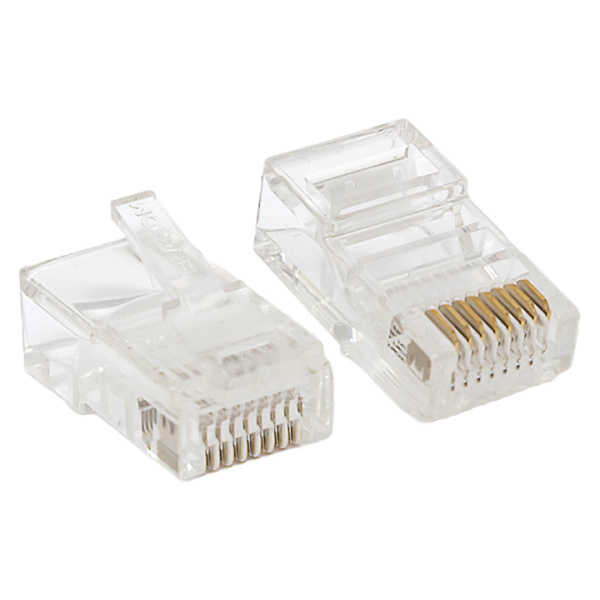Коннектор RJ-45 TERACOM неэкранированный 8P8C Cat,5E универсальный (упак,10шт) EKF