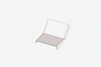 Крышка лотка КЛП 200х150-45 У3 для поворота трассы вверх на 45, окрашенная, S1,0