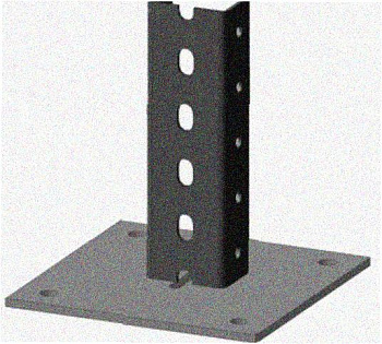 Стойка напольная (потолочная) СНП400х4 УТ1,5,горячее цинкование, S4,0