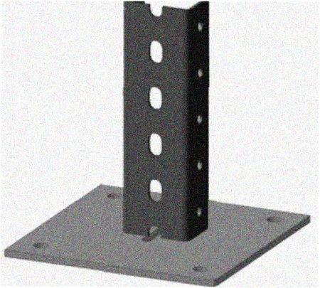 Стойка напольная (потолочная) СНП400х4 УТ1,5,горячее цинкование, S4,0