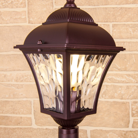 Уличный светильник на столбе 1*E27 шоколад IP44 Apus F (a043116) Elektrostandard Уличный светильник на столбе 1*E27 шоколад IP44 Apus F (a043116) Elektrostandard