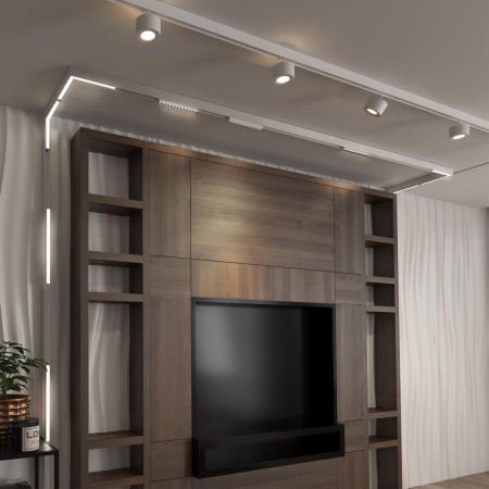 Трековый св-к для низков.шинопровода IP20 LED 4000K 24W 48V FLUM белый G NOVOTECH