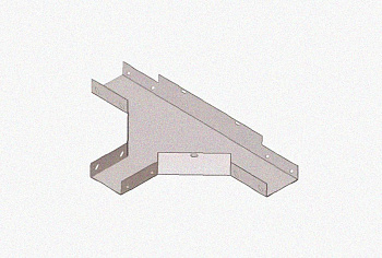 Лоток тройниковый глухой ОТГ 150х65 УТ1,5, горячее цинкование, S1,5