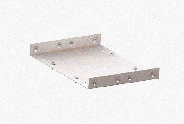 Соединитель лотковый замковый СЛЗ-400х100х1,5 УТ1,5, оцинкованный лист, S1,5