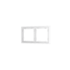 Рамка пластиковая Voltum S70 на 2 поста, (белый глянцевый)