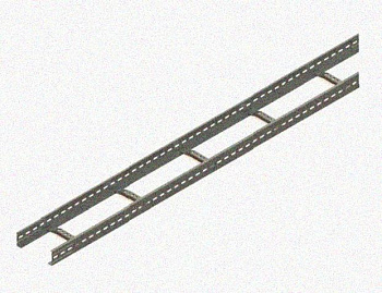 Лоток лестничный КС-НЛ 40х10-45 (Rп600) УХЛ1 для поворота трассы вниз на 45, радиус поворота трассы 600 мм, горячее цинкование, S1,5