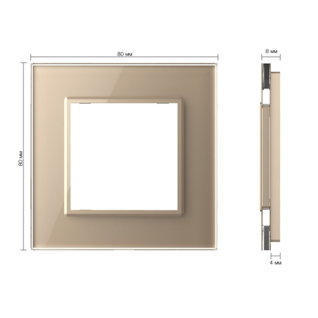 Рамка для розетки Золотая Livolo