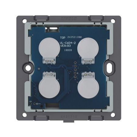 Четырехклавишный сенсорный выключатель UK стандарт (механизм) Livolo