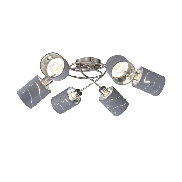 Потолочный светильник 6*E14 60Вт Никель IP20 Joell FR5001CL-06N Freya