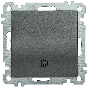 Выключатель 1-клавишный с индикацией ВС10-1-1-Б 10А BOLERO антрацит IEK