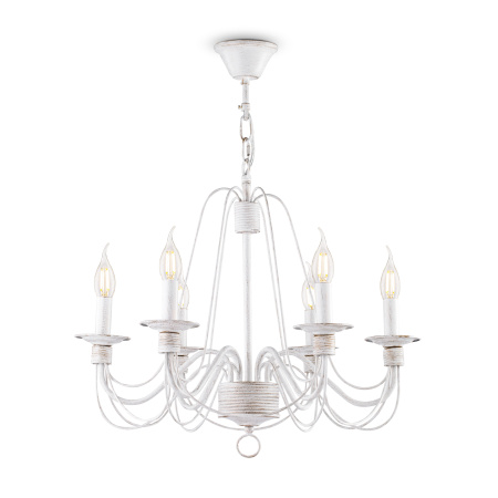 Люстра 6*E14 60Вт Белый с Золотом IP20 Velia FR2046-PL-06-WG Freya