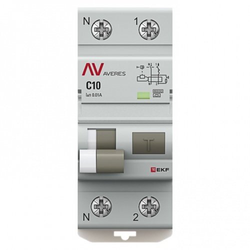 Автоматический выключатель дифференциального тока DVA-6 1P+N 10А (C) 10мА (A) 6кА AVERES EKF фото 2