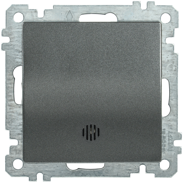 Выключатель 1-клавишный с индикацией ВС10-1-1-Б 10А BOLERO антрацит IEK