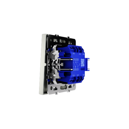 Проходной переключатель встраиваемый Voltum S70 двухклавишный 10А, (сталь)