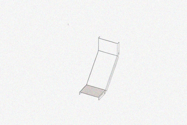 Крышка лотка КЛП 80х80-90 УТ1,5 для поворота трассы вверх на 90, горячее цинкование, S1,5