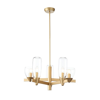 Светильник подвесной Золотистый/Прозрачный E14 5*40Вт SL1119.203.05 ST LUCE