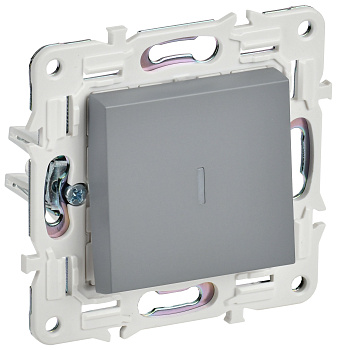 SKANDY Выключатель 1-клавишный проходной с индикацией 10А SK-V08Gr серый IEK