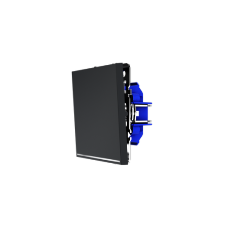 Выключатель встраиваемый Voltum S70 одноклавишный с подсветкой 10А, (графит)