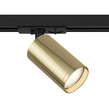 Трековый светильник 1*GU10 10Вт Черный с Золотом IP20 Single phase track system Unity TR020-1-U-GU10-BG Technical Maytoni