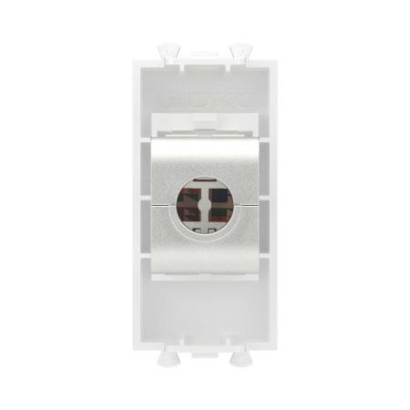 Компьютерная розетка RJ-45 без шторки модульная, кат.5е экранированная, "Avanti", "Белое облако", 1 модуль DKC