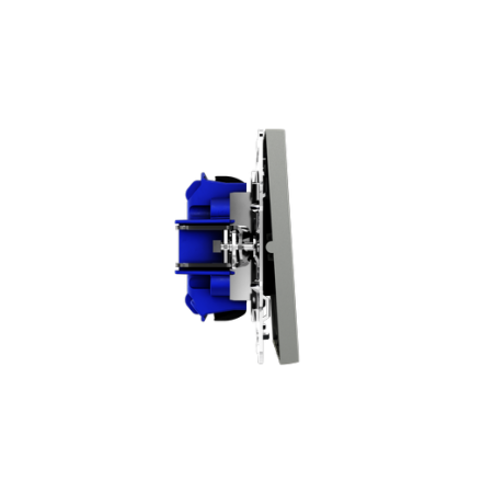 Выключатель встраиваемый Voltum S70 трехклавишный 10А, (сталь)