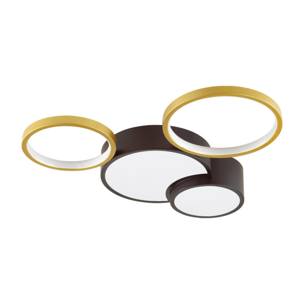 Люстра потолочная димм.с ДУ LED 64W 4224Лм 220V NORBERT черный,матовое золото LUMION