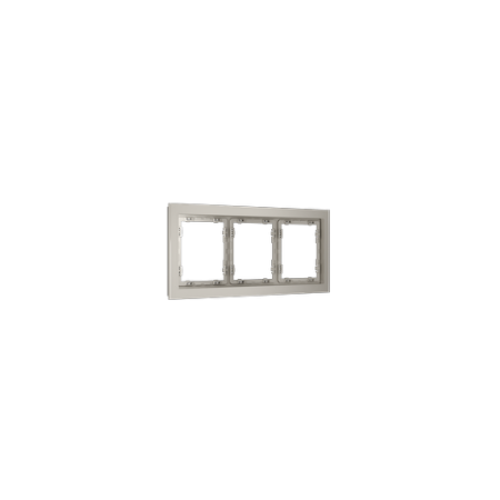 Рамка стеклянная Voltum S70 на 3 поста, (кашемир, стекло)