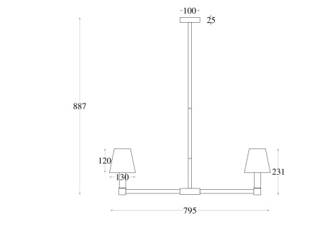 Подвесной светильник 7*E14 40Вт Черный IP20 Tet-a-tet MOD104PL-07B Maytoni
