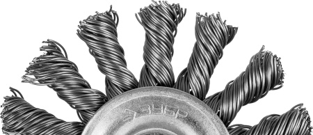 Профессионал. Щетка дисковая для дрели, жгутированная стальная проволока 0,5мм, 75мм ЗУБР