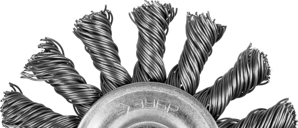 Профессионал. Щетка дисковая для дрели, жгутированная стальная проволока 0,5мм, 75мм ЗУБР