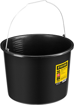 ЗУБР 20л, ведро строительное пластмассовое, высокопрочное, с носиком
