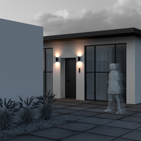 Настенный светильник (бра) 24Вт 3000К Графит IP65 Shim O303WL-L24GF3K Outdoor Maytoni