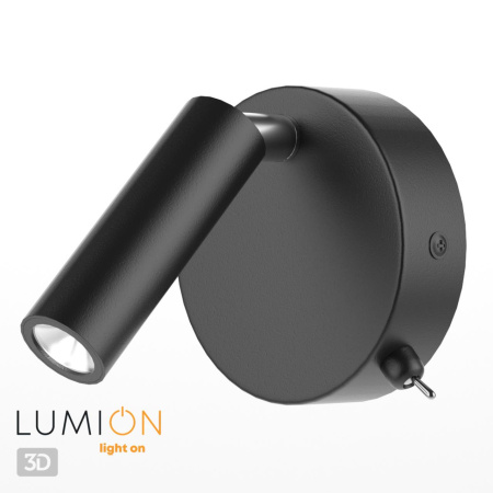 Бра с выкл.LED 3W 3000K 330Лм 220V CHASE черный LUMION