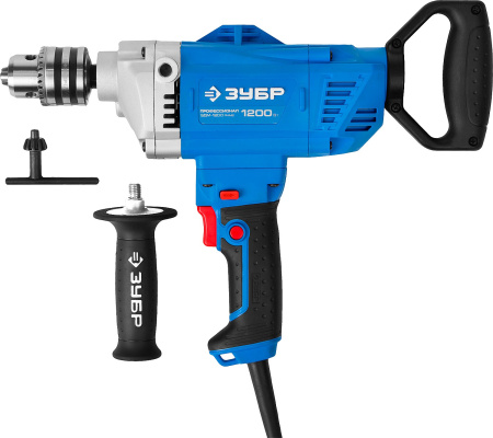 Дрель-миксер реверсивная, Профессионал ЗДМ-1200 РММ2, 160 Нм, патрон 16 мм, 0-850 об/мин, 1200 Вт ЗУБР