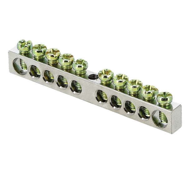 Шина PEN "ноль-земля" (6x9мм) 10 отв, цинк крепеж по центру PROxima EKF