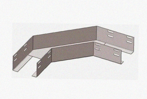 Лоток угловой глухой КГГ 100х110-90 УХЛ1 поворот на 90, горячее цинкование, S1,5