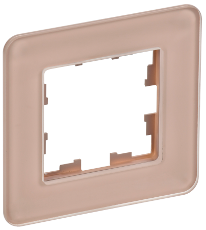 BRITE Рамка 1-мест. РУ-1-2-Бр стекло дым. RE IEK