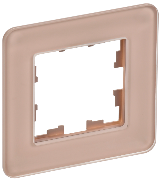 BRITE Рамка 1-мест. РУ-1-2-Бр стекло дым. RE IEK