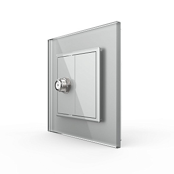 Розетка спутниковая SAT Серая Livolo