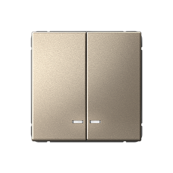 ARTGALLERY 2-клавишный ВЫКЛЮЧАТЕЛЬ с подсветкой, сх.5а, 10АХ, механизм, ШАМПАНЬ Systeme Electric